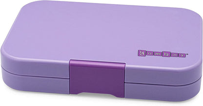Yumbox Leakproof Bento Lunchbox, Tapas 4 Compartment - Ibiza Purple / Groovy Tray - IPIII2022024G