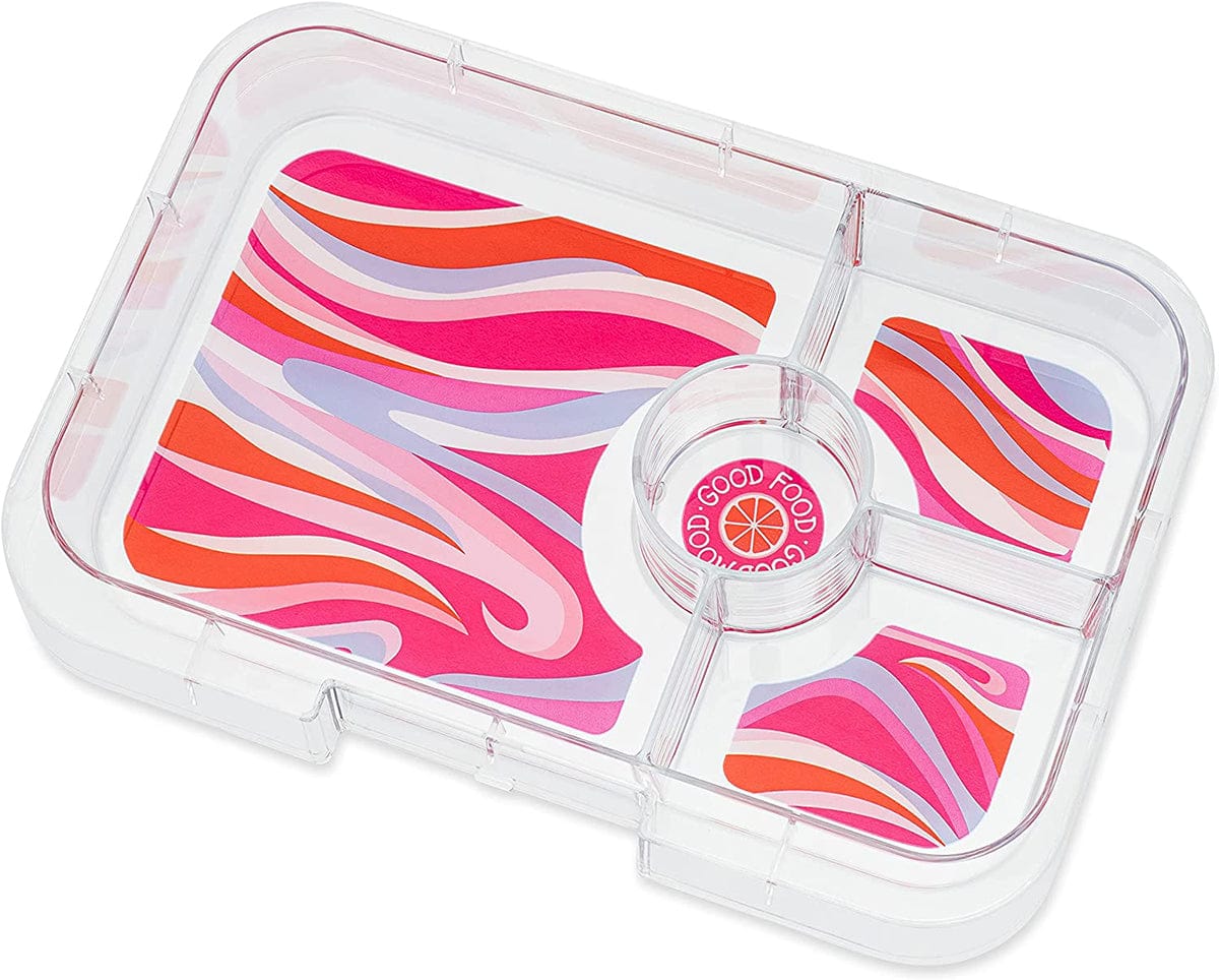Yumbox Leakproof Bento Lunchbox, Tapas 4 Compartment - Ibiza Purple / Groovy Tray - IPIII2022024G