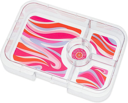 Yumbox Leakproof Bento Lunchbox, Tapas 4 Compartment - Ibiza Purple / Groovy Tray - IPIII2022024G