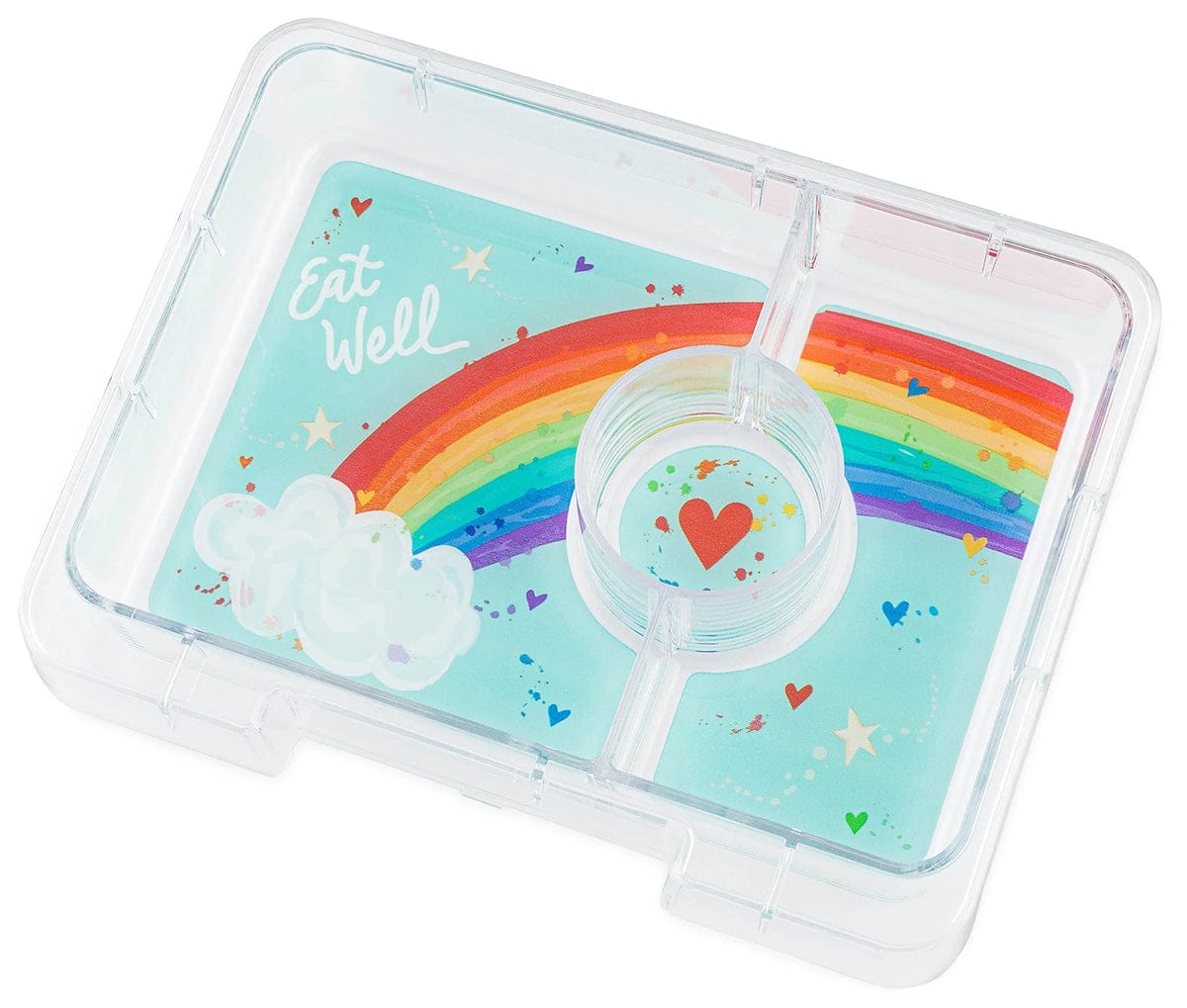 Yumbox Leakproof Bento Snack Box, 3 Compartment - Fifi Pink / Rainbow - FPSN202303R