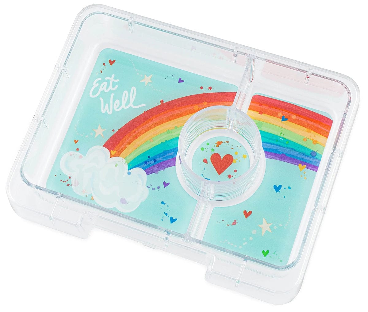 Yumbox Leakproof Bento Snack Box, 3 Compartment - Lulu Purple / Rainbow - LPSN202303R