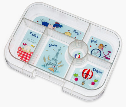 Yumbox Original Leakproof Bento Lunchbox, 6 Compartment - Hazy Gray / Paris Tray - HGI202303P