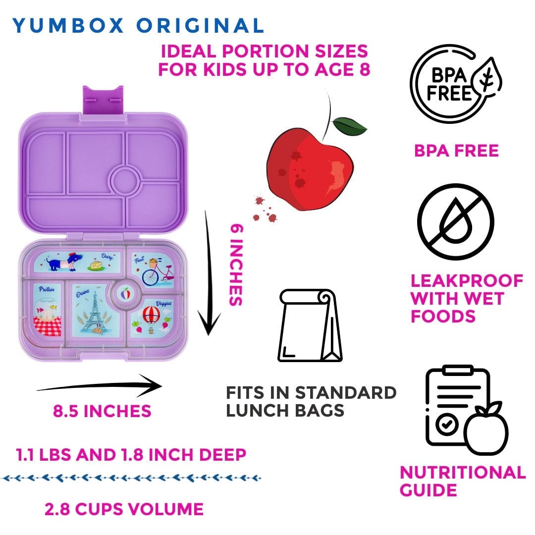 Yumbox Original Leakproof Bento Lunchbox, 6 Compartment - Lulu