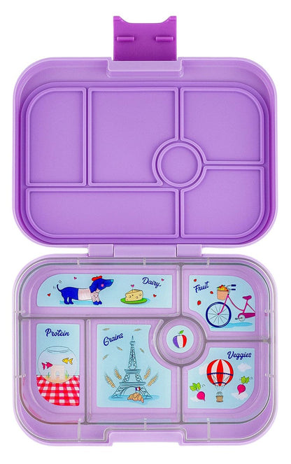 Yumbox Original Leakproof Bento Lunchbox, 6 Compartment - Lulu Purple / Paris Tray - LPI202210P