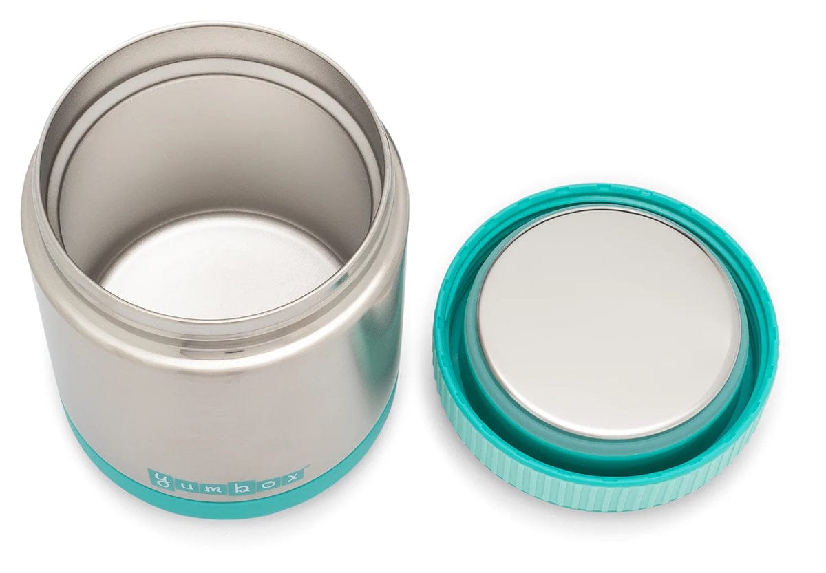 Yumbox Zuppa Stainless Steel Thermal Food Jar & Spoon, 14oz - Caicos Aqua - AQZ202003S