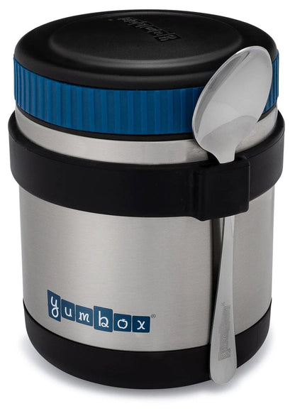Yumbox Zuppa Stainless Steel Thermal Food Jar & Spoon, 14oz - Twilight Black - TBZ202003S