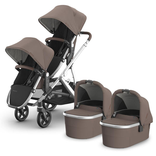 UPPAbaby Vista V3 Twin Stroller with RumbleSeat V3 + Bassinet Bundle - Theo - TWIN-V3-BAS-0303-VSO-NA-THO