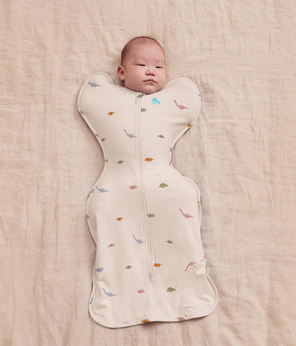 Love To Dream Swaddle UP Original 1.0 TOG, Small - Cream Dinosnore