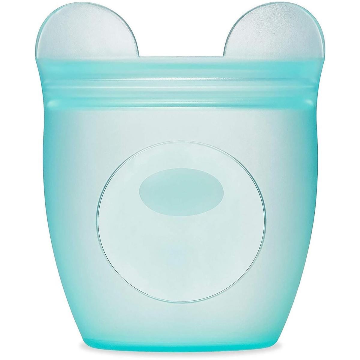 Zip Top Baby Snack Container,  4oz - Bear - Teal - Z-BSCB-03