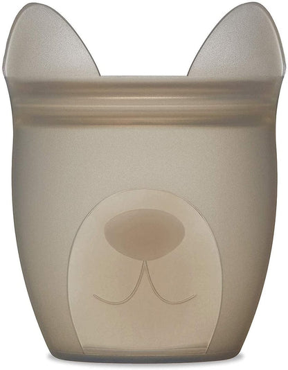 Zip Top Baby Snack Container - Dog - Gray