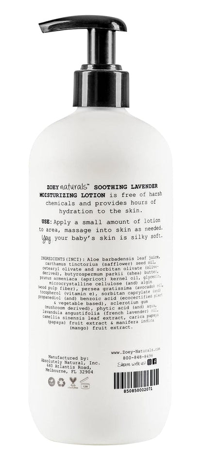 Zoey Naturals Moisturizing Lotion -  Soothing Lavender - F-ZN-00207