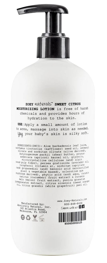 Zoey Naturals Moisturizing Lotion - Sweet Citrus - F-ZN-00212