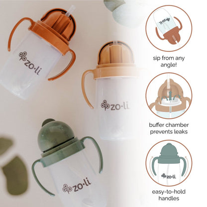 Zoli Bot 2.0 Weighted Straw Sippy Cup, 10oz - Copper Dust - BF21BOT2CD