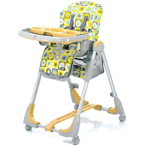 Zooper Peas & Carrots High Chair 2008 Yellow Dots