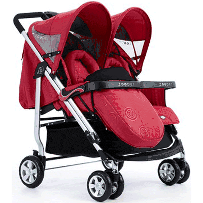 Zooper SL808G Everyday Tango Double Stroller in Blueberry Waves - ZP0909