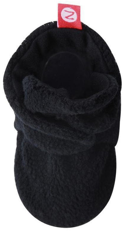 Zutano Cozie Fleece Baby Bootie - Black, 6m - PFL00-BLAC-N3