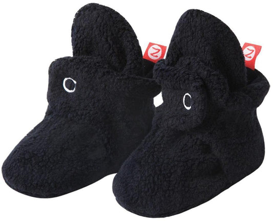 Zutano Cozie Fleece Baby Bootie - Black, 6m - PFL00-BLAC-N3