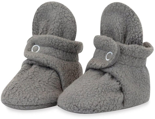 Zutano Cozie Fleece Baby Bootie - Gray, 3m - PFL00-GRAY-N2
