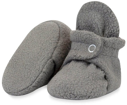 Zutano Cozie Fleece Baby Bootie - Gray, 6m - PFL00-GRAY-O1