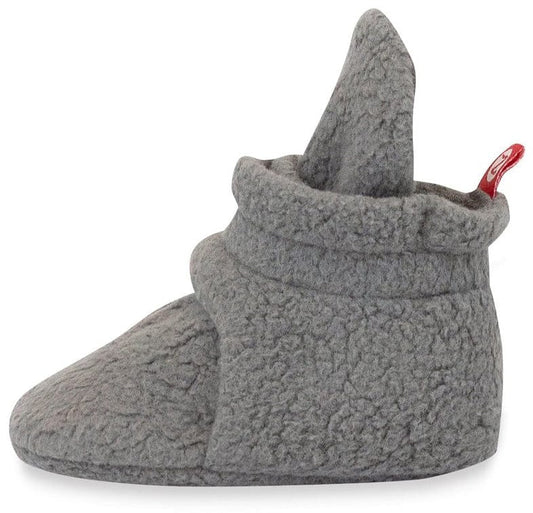 Zutano Cozie Fleece Baby Bootie - Gray, 6m - PFL00-GRAY-O1