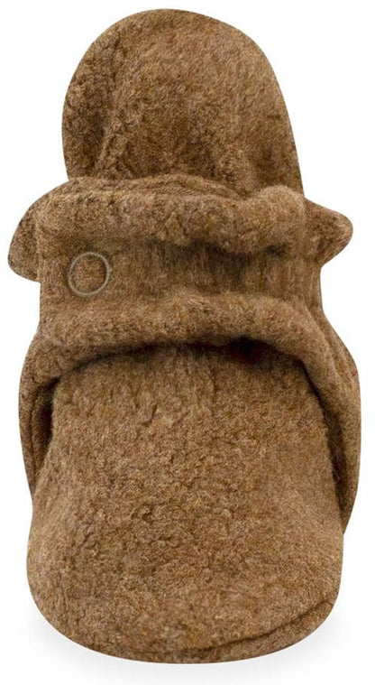 Zutano Cozie Fleece Baby Bootie - Heather Mocha, 6m - PFL00-MOHE-6M