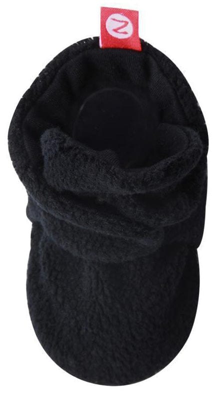 Zutano Cozie Fleece Gripper Baby Bootie - Black, 12m - PFLG00-BLAC-N4