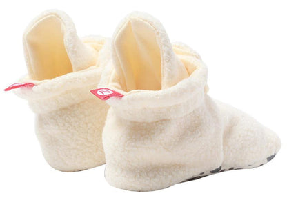 Zutano Cozie Fleece Gripper Baby Bootie - Cream, 12m - PFLG00-CREA-N4