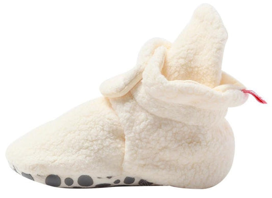 Zutano Cozie Fleece Gripper Baby Bootie - Cream, 12m - PFLG00-CREA-N4