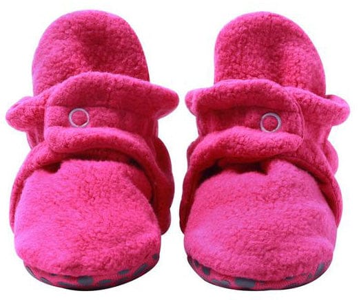 Zutano Cozie Fleece Gripper Baby Bootie - Fuchsia, 12m - PFLG00-FUCH-N4