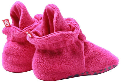 Zutano Cozie Fleece Gripper Baby Bootie - Fuchsia, 18m - PFLG00-FUCH-N5