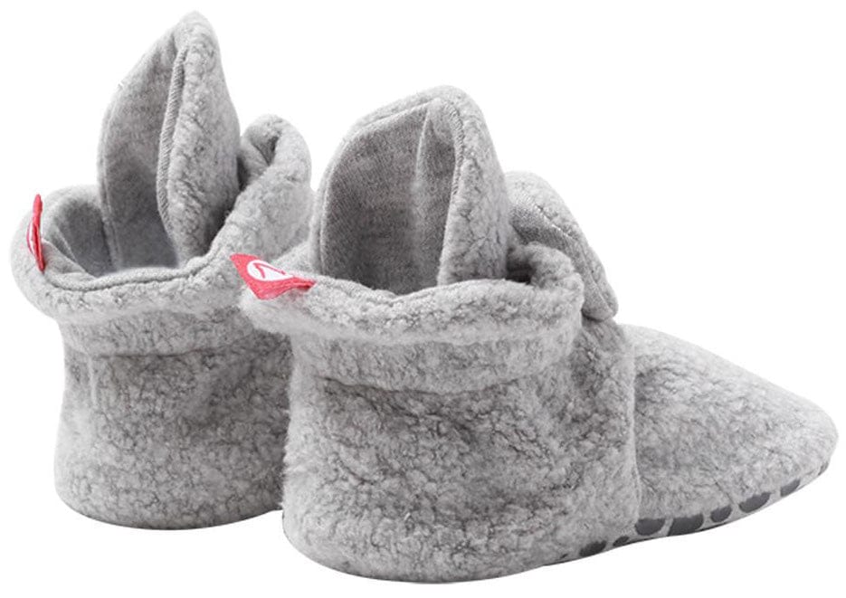 Zutano Cozie Fleece Gripper Baby Bootie - Heather Gray, 12m - PFLG00-GRHE-N4
