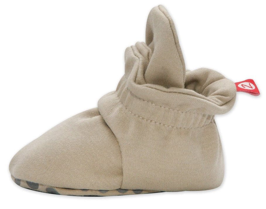 Zutano Organic Cotton Gripper Baby Bootie - Khaki, 12m - PG01-KHAK-N4