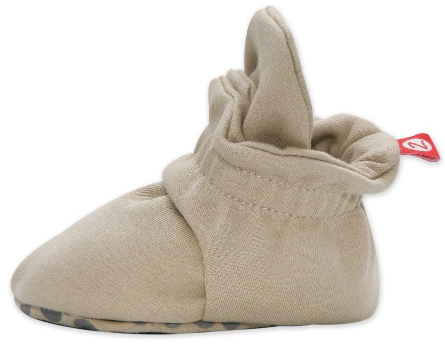Zutano Organic Cotton Gripper Baby Bootie - Khaki, 3m - PG01-KHAK-N2