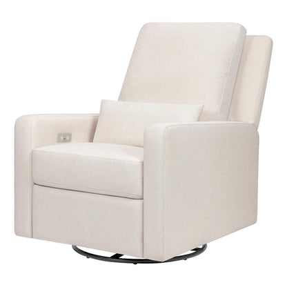 Babyletto Sigi Electronic Recliner and Swivel Glider w/ USB - Performance Cream Eco-Weave - M23085PCMEW