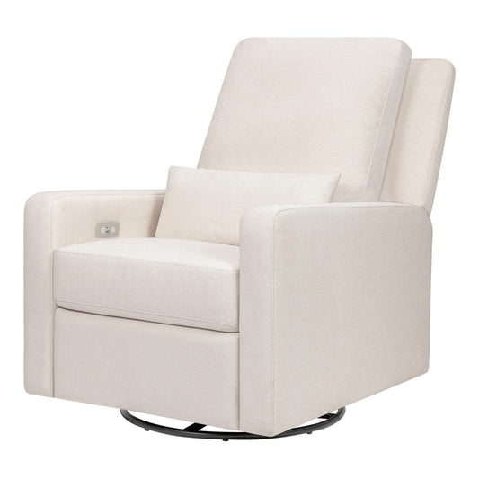 Babyletto Sigi Electronic Recliner and Swivel Glider w/ USB - Performance Cream Eco-Weave - M23085PCMEW
